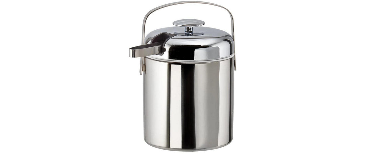 APS Eiswürfelbehälter POLAR – Ø 14 × 22 cm, 1,3 l, Aluminium/Polypropylen (PP), Silber, 50 Eiswürfel