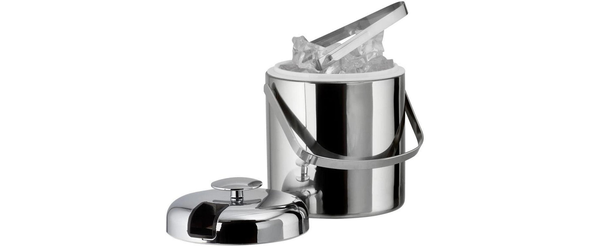 APS Eiswürfelbehälter POLAR – Ø 14 × 22 cm, 1,3 l, Aluminium/Polypropylen (PP), Silber, 50 Eiswürfel