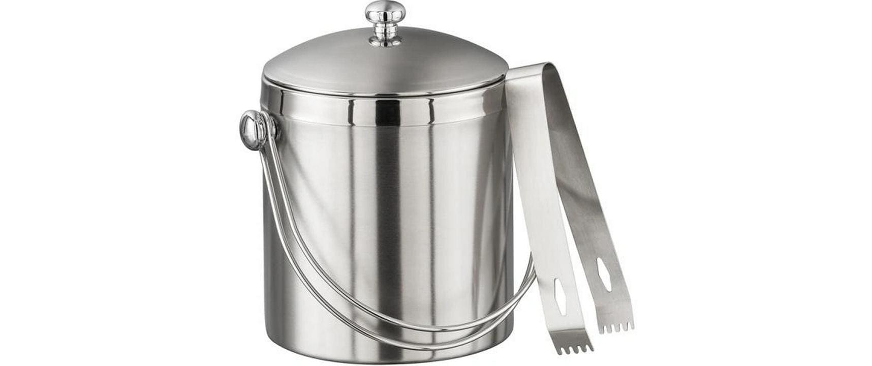 APS Eiswürfelbehälter – Ø 12 × 17 cm, Edelstahl, 45 Eiswürfel, BPA-frei