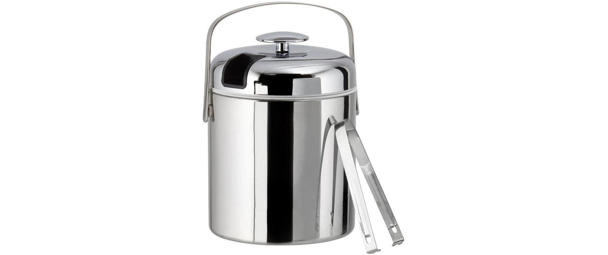 APS Eiswürfelbehälter POLAR – Ø 14 × 22 cm, 1,3 l, Aluminium/Polypropylen (PP), Silber, 50 Eiswürfel