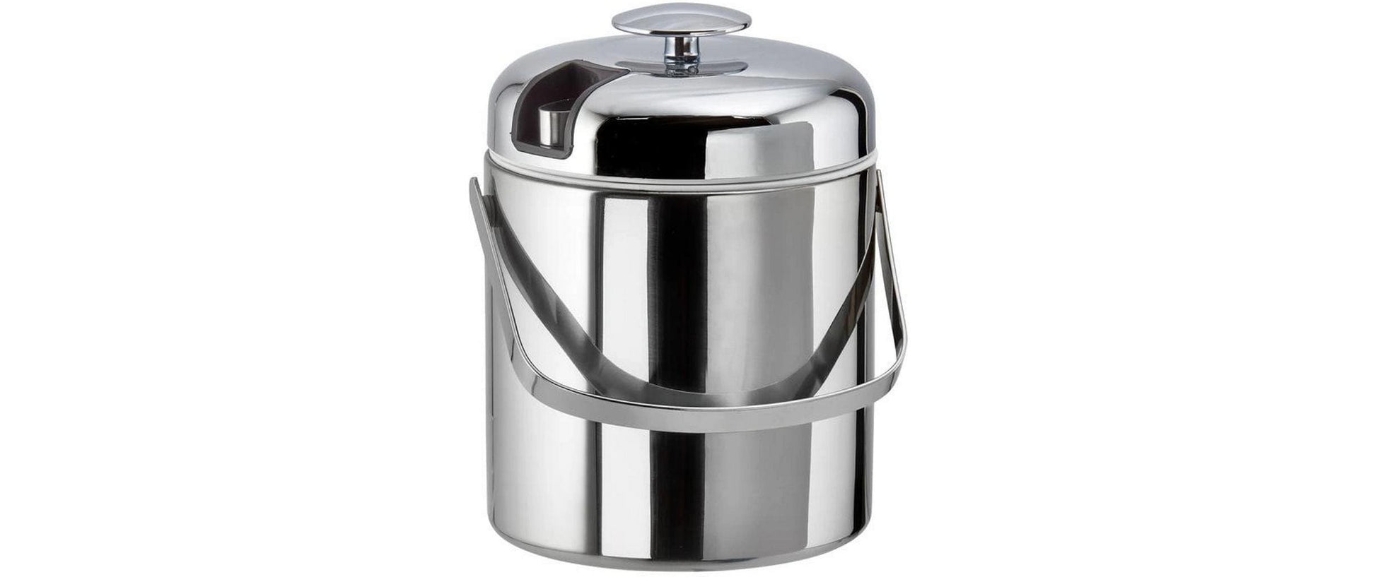 APS Eiswürfelbehälter POLAR – Ø 14 × 22 cm, 1,3 l, Aluminium/Polypropylen (PP), Silber, 50 Eiswürfel