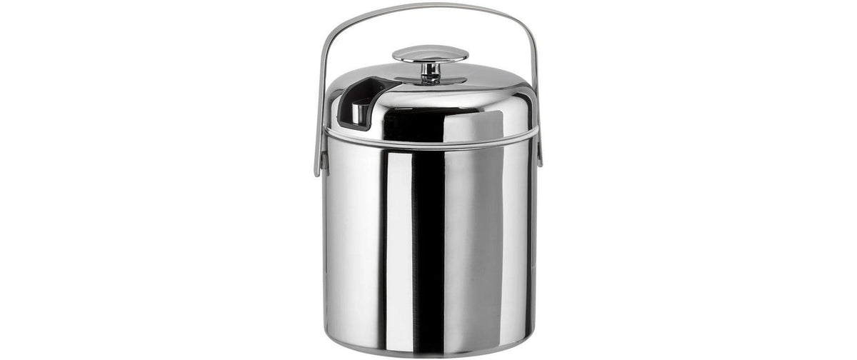 APS Eiswürfelbehälter POLAR – Ø 14 × 22 cm, 1,3 l, Aluminium/Polypropylen (PP), Silber, 50 Eiswürfel
