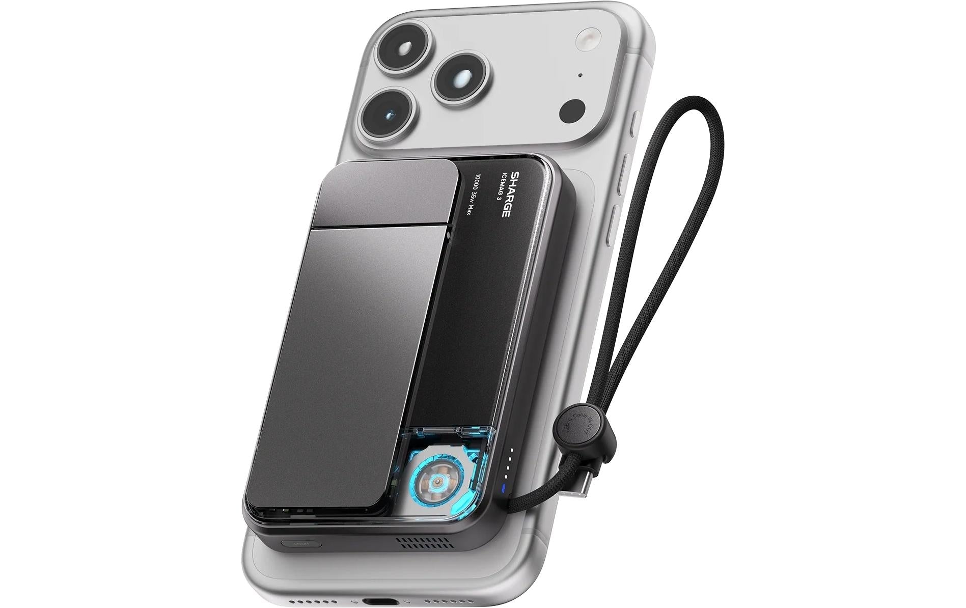 Sharge ICEMAG 3 MagSafe Powerbank 10'000 mAh – 35 W PD, Qi2, Schwarz