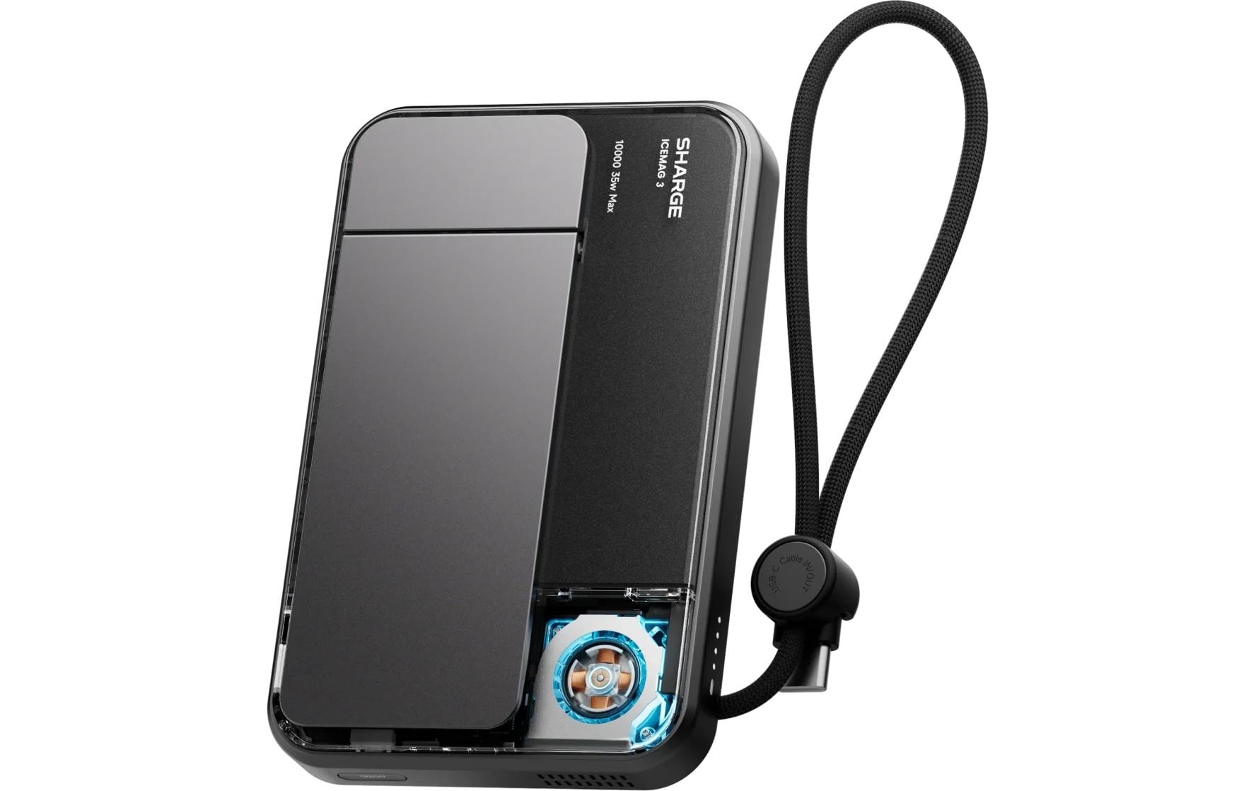 Sharge ICEMAG 3 MagSafe Powerbank 10'000 mAh – 35 W PD, Qi2, Schwarz