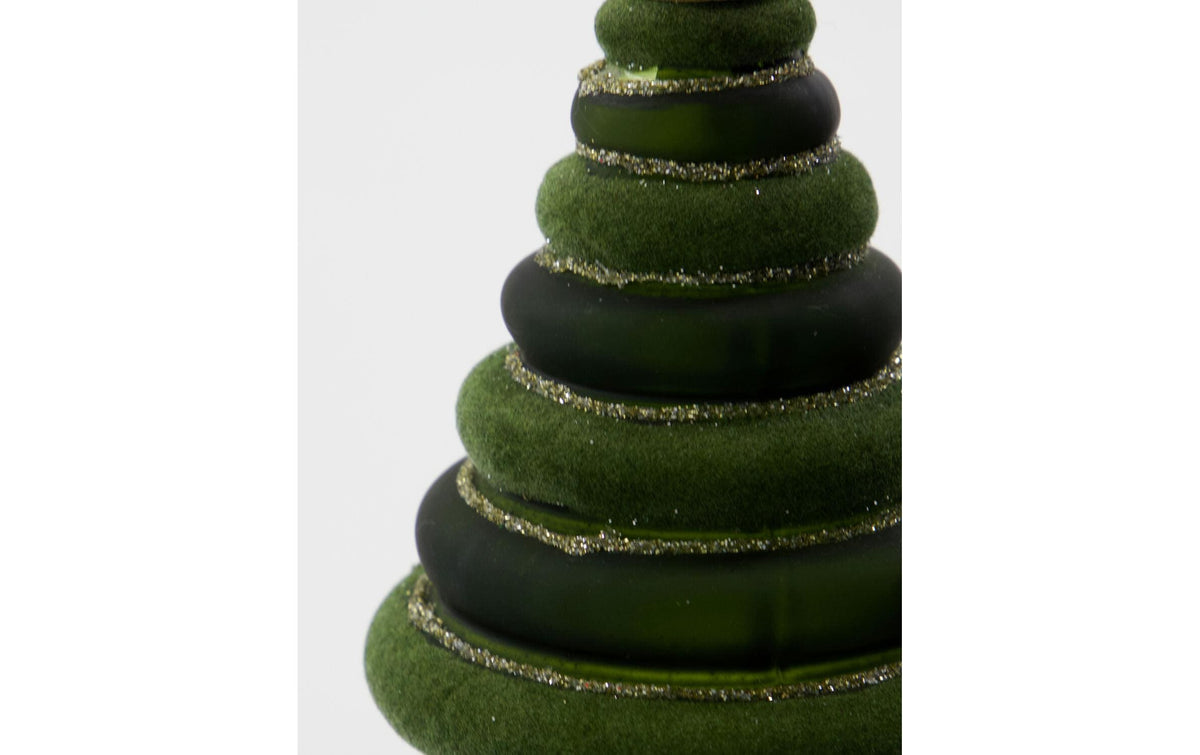 Society of Lifestyle House Doctor Weihnachtskugel – 2-teilig: 9 × 7 & 9,5 × 6,5 cm – Glas, grün
