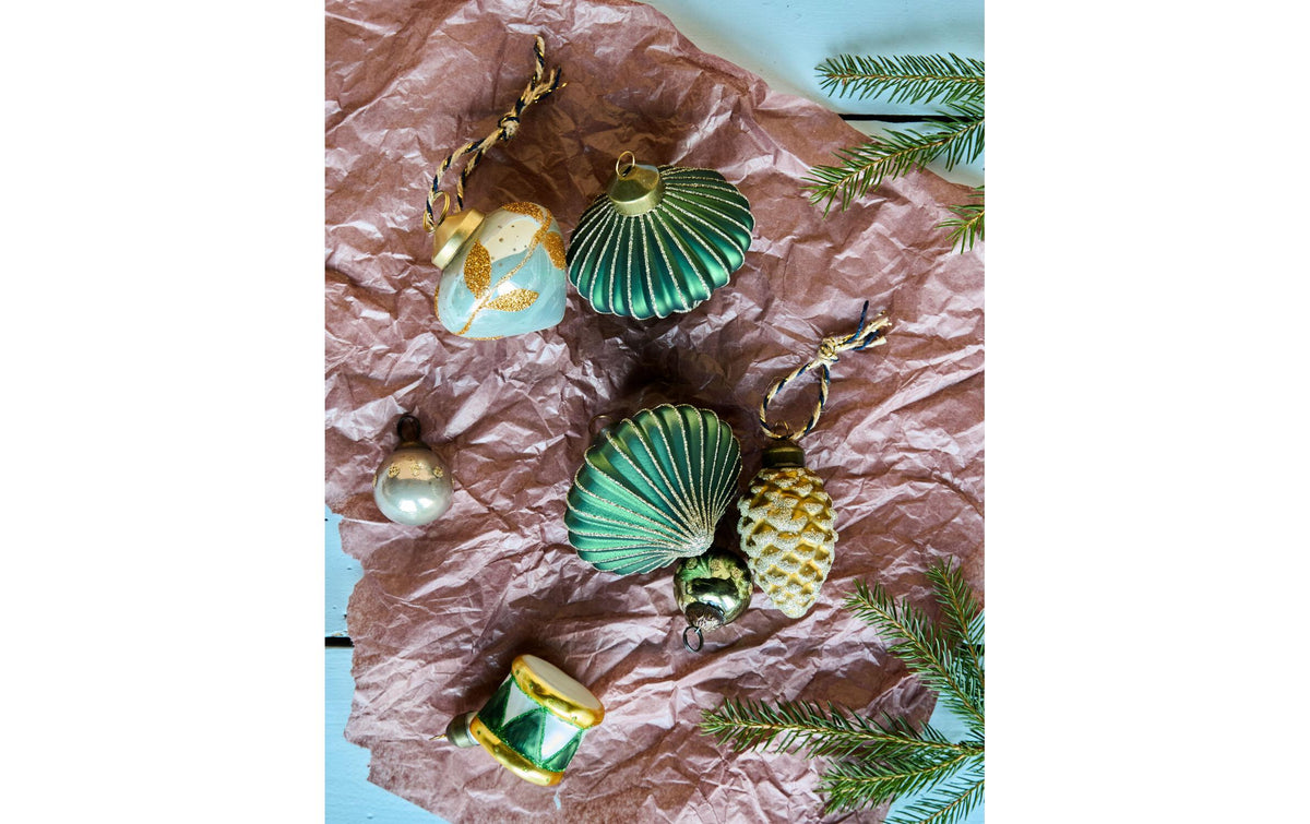 Society of Lifestyle House Doctor Spin Weihnachtskugel – 4-teilig – Ø 8 cm – Glas, grün