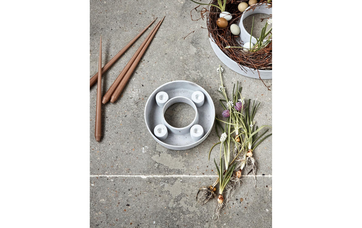 Society of Lifestyle House Doctor Adventskranz – Ø 26 cm – Harz & Stein, Grau