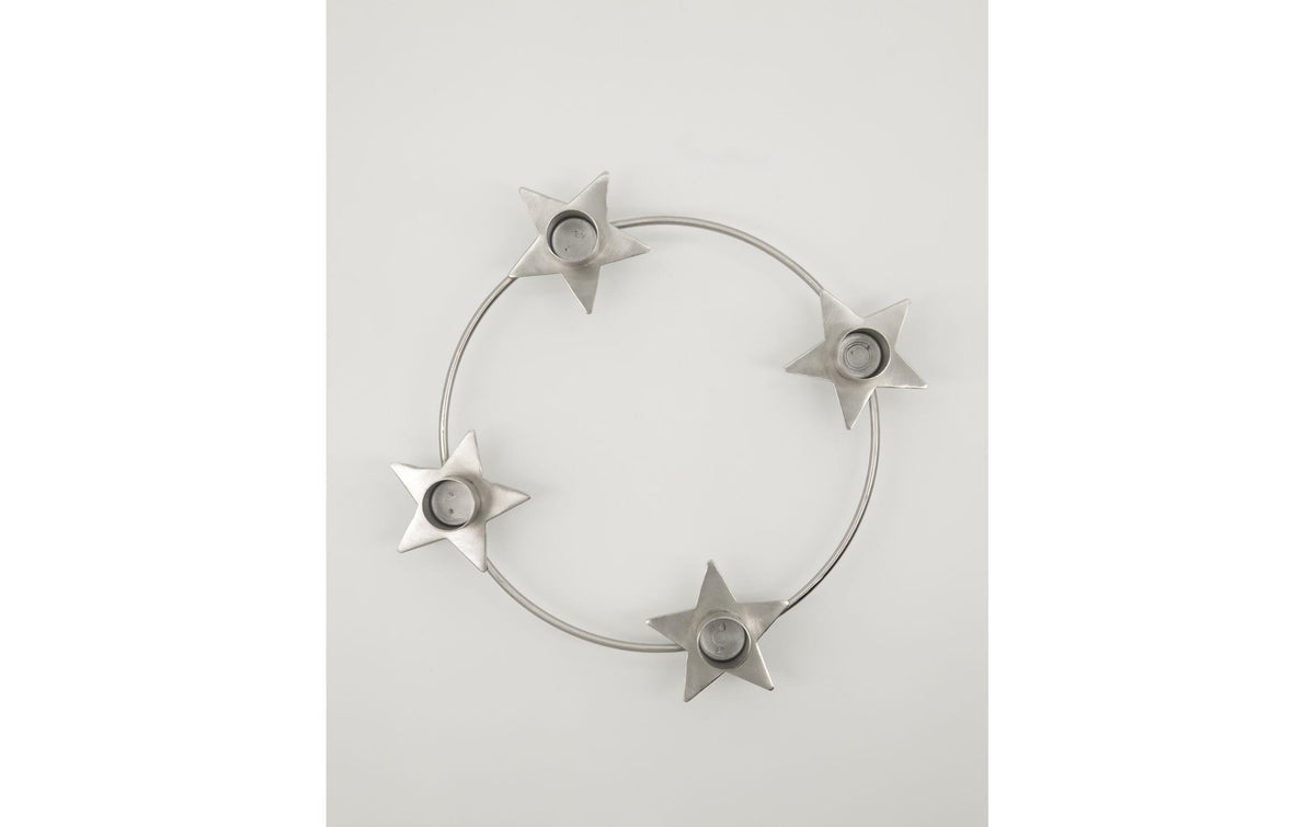 Society of Lifestyle House Doctor Kerzenständer – Metall, Silber – Ø 25 × 6 cm