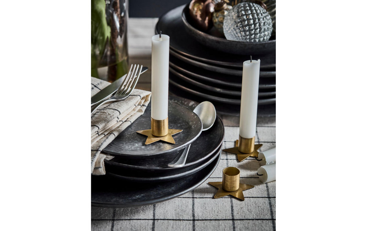 Society of Lifestyle House Doctor Stage Kerzenhalter – Metall, Gold – Ø 6 × 3 cm – 6-teilig