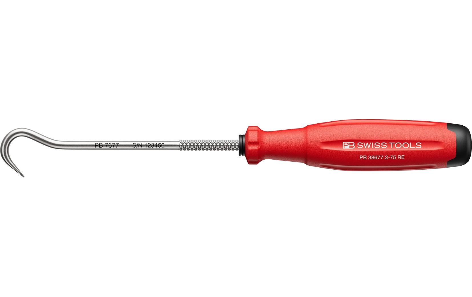PB Swiss Tools PB 38677.3-75 RE PickTool Haken SwissGrip Evo – 189 × 60 × 38 mm, 19,5 g, Federstahl – 1-teilig