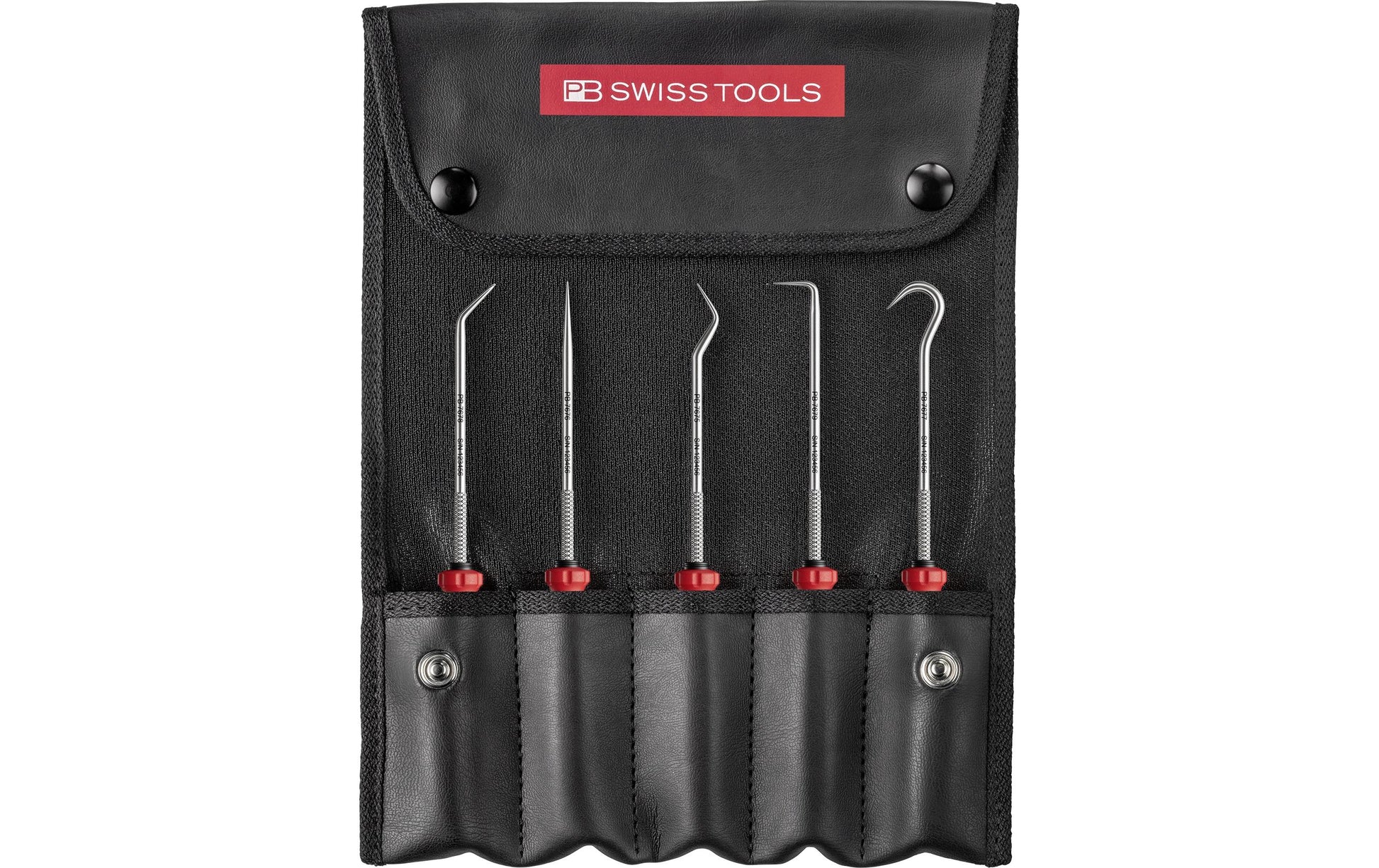 PB Swiss Tools PB 38685 PickTool-Set – 5-teilig, 360×165×100 mm – Kunstleder-Etui
