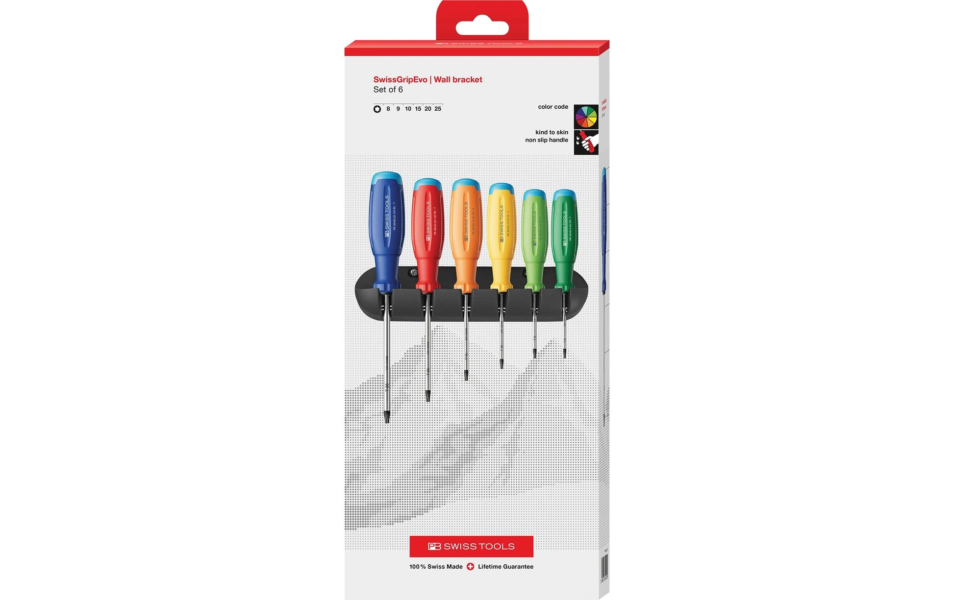 PB Swiss Tools SwissGrip Evo – Schraubenzieher-Set TX, 10-teilig – PB 38440.H RB CBB