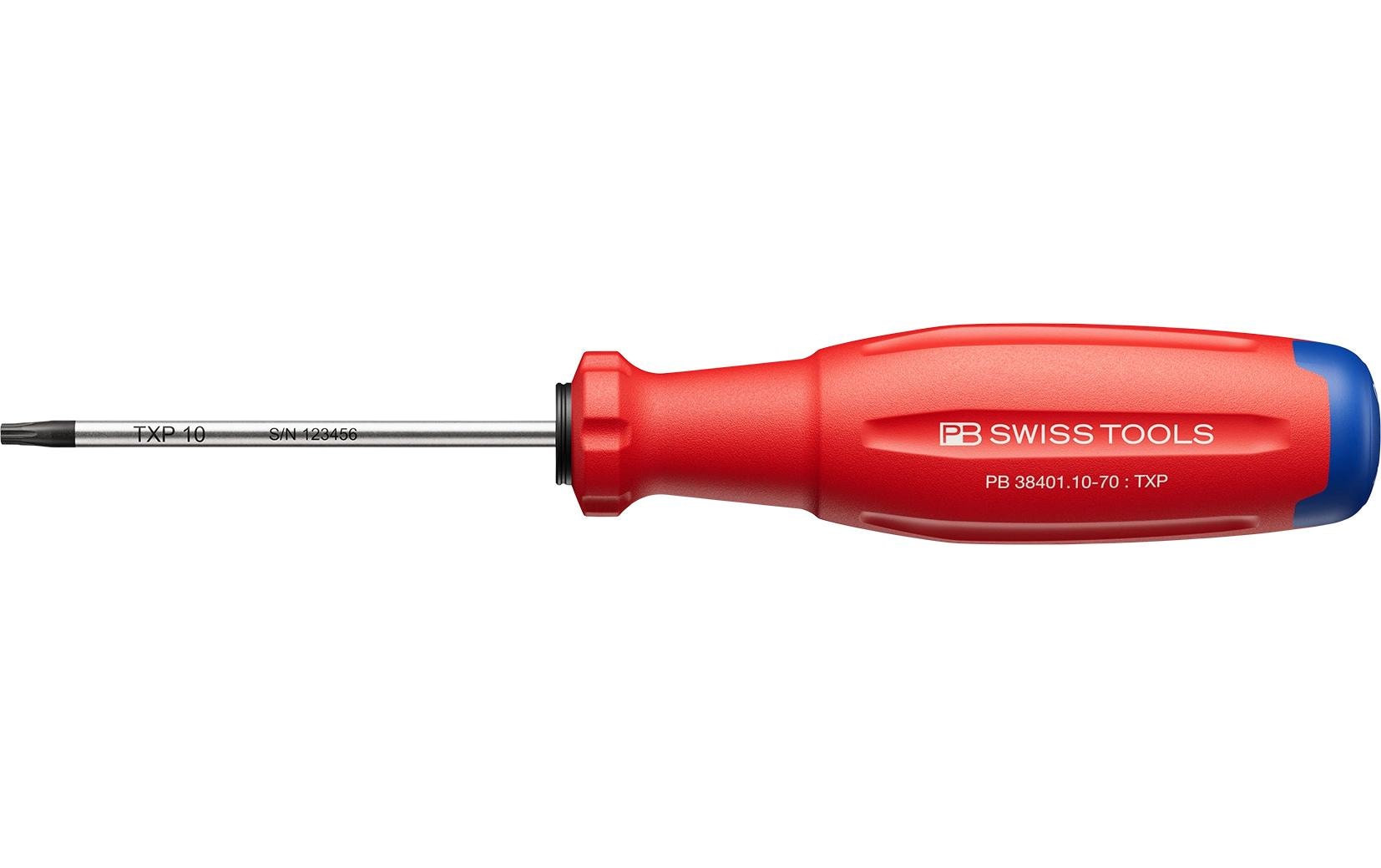 PB Swiss Tools SwissGrip Evo – Schraubenzieher-Set TX, 1-teilig – für TXP-Schrauben – PB 38401.10-70