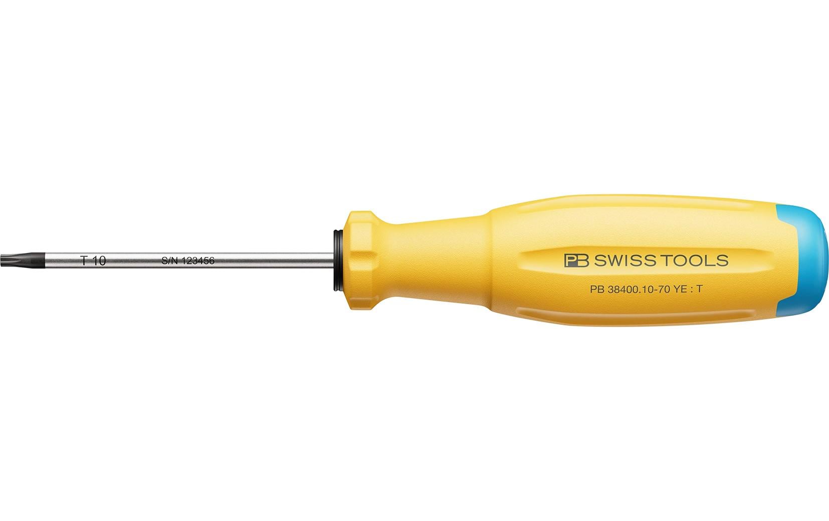 PB Swiss Tools SwissGrip Evo – Schraubenzieher-Set TX 10, 1-teilig – PB 38400.10-70 YG