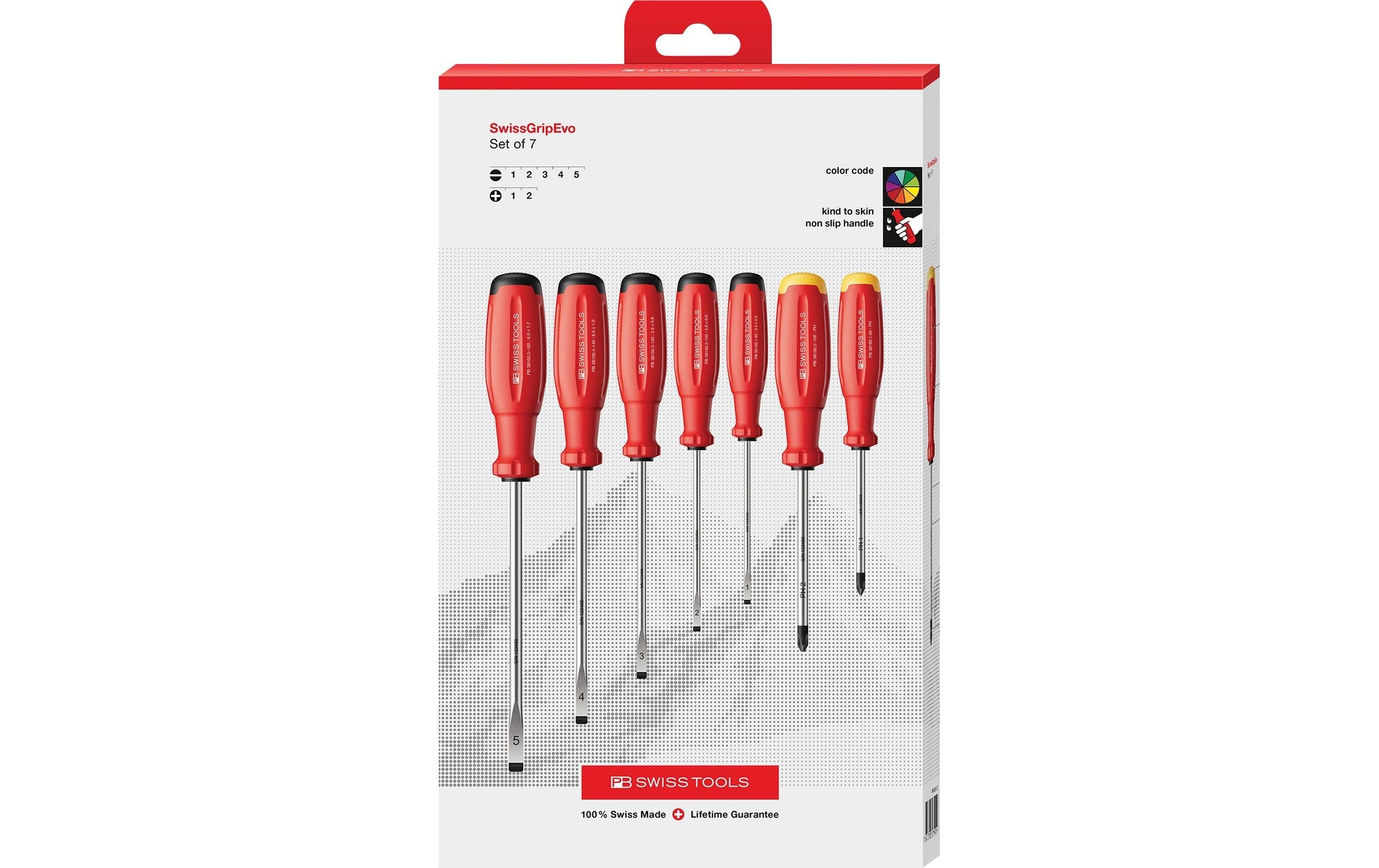 PB Swiss Tools SwissGrip Evo – Schraubenzieher-Set PH/SL, 10-teilig – PB 38252.CBB