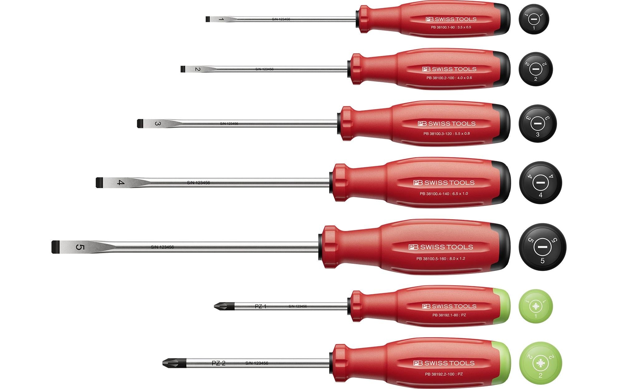 PB Swiss Tools – Schraubenzieher-Set PZ/SL, 6-teilig – PB 38253