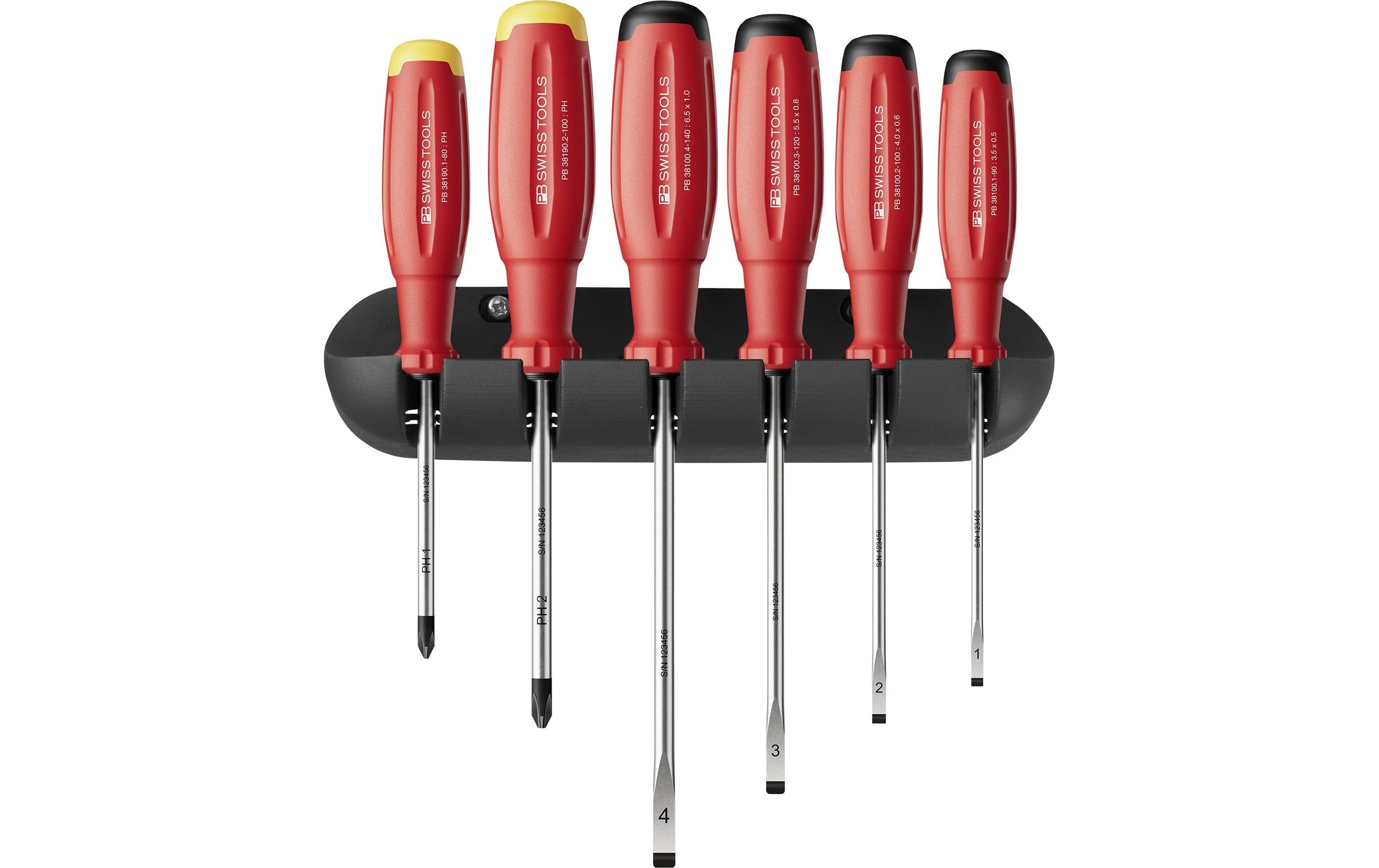 PB Swiss Tools SwissGrip Evo – Schraubenzieher-Set PH/SL, 6-teilig – PB 38244.H
