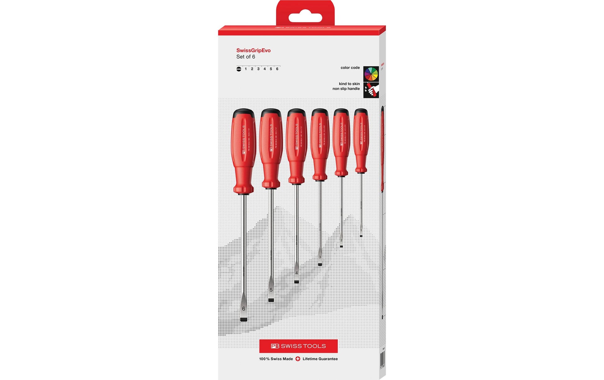PB Swiss Tools SwissGrip Evo – Schraubenzieher-Set SL, 10-teilig, für SLOT – PB 38240.CBB