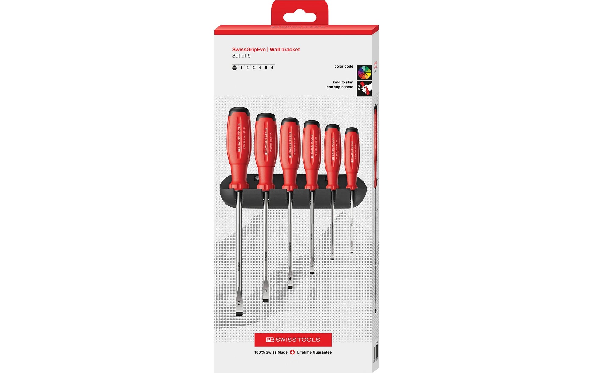 PB Swiss Tools SwissGrip Evo – Schraubenzieher-Set SL, 10-teilig, PB 38240.H CBB