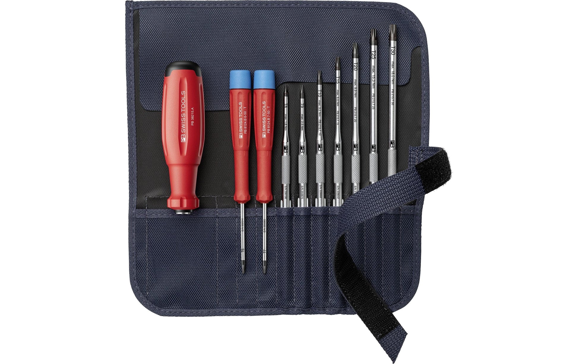 PB Swiss Tools SwissGrip Evo – Schraubenzieher-Set TX, 9-teilig, Etui, PB 38224.GY