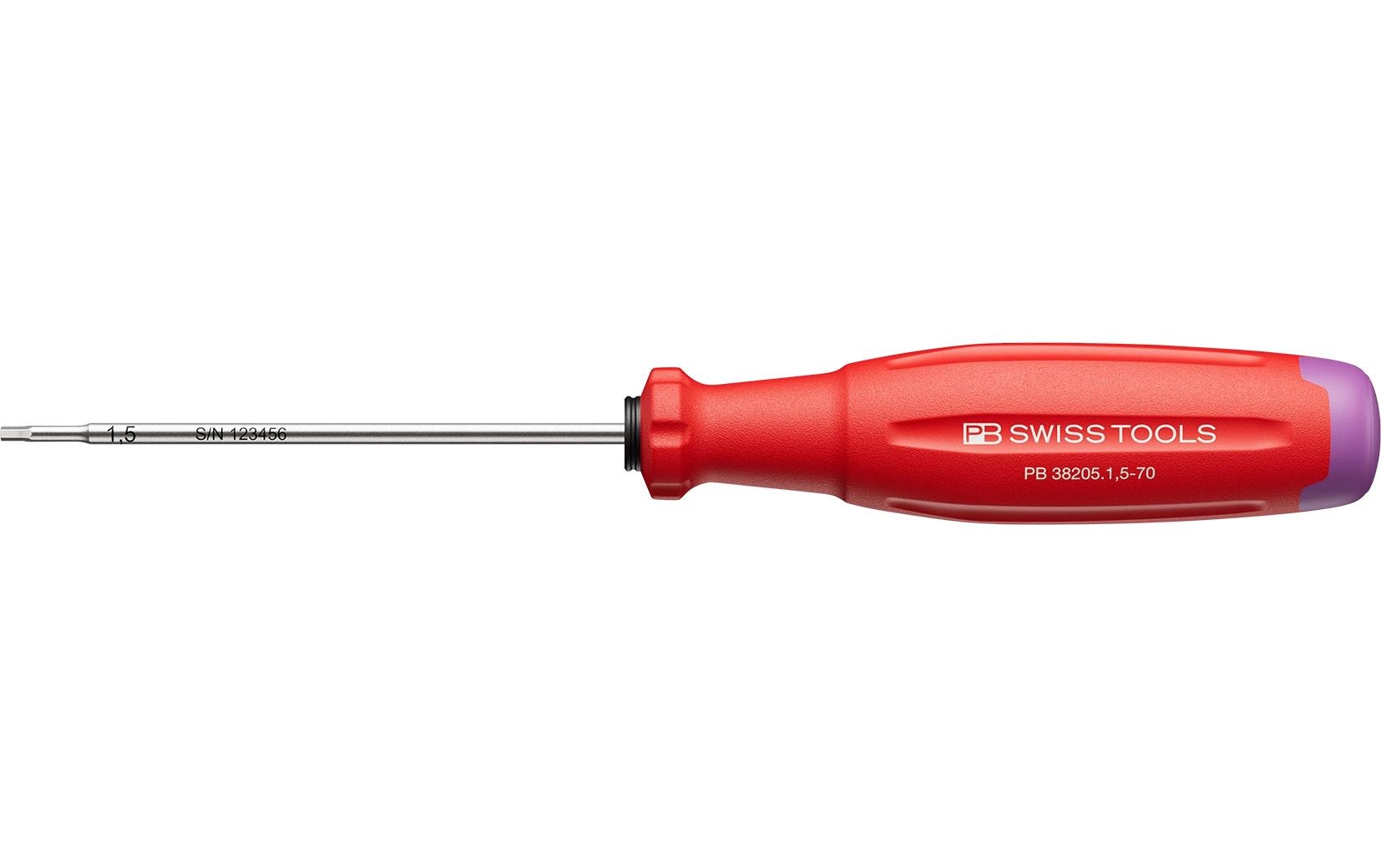 PB Swiss Tools SwissGrip Evo – Schraubenzieher-Set HEX, 1-teilig, 1,5 mm – PB 38205.1,5-70