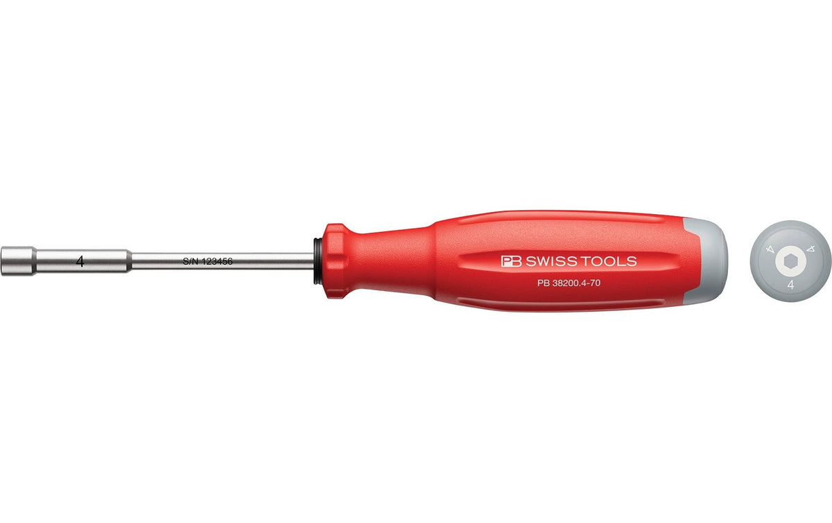 PB Swiss Tools SwissGrip Evo – Stecknuss 4 mm, 1-teilig – PB 38200.4-70