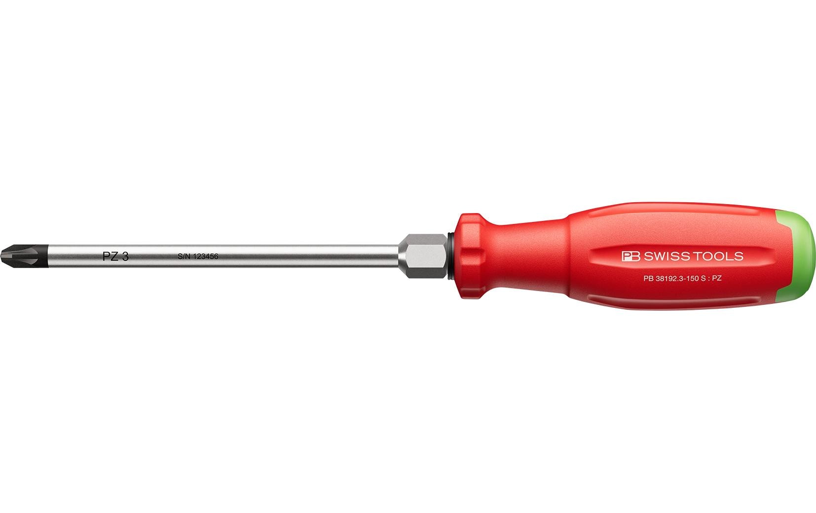 PB Swiss Tools SwissGrip Evo – Schraubenzieher-Set PZ, 1-teilig – PB 38192.3-150 S