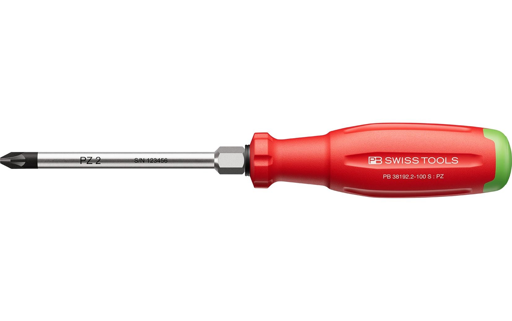 PB Swiss Tools SwissGrip Evo – Schraubenzieher-Set (Standard) PZ 2, 1-teilig – PB 38192.2-100 S