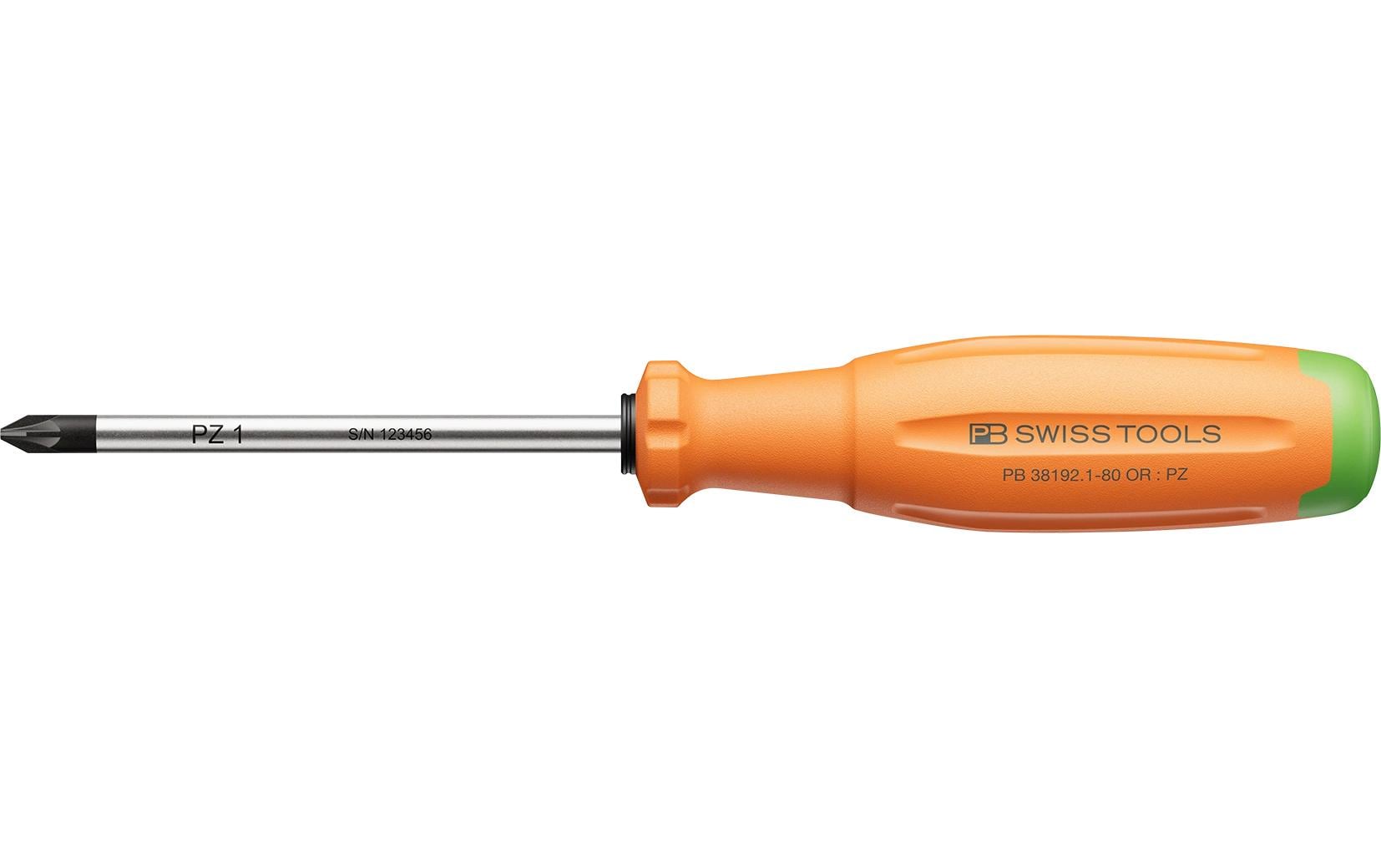 PB Swiss Tools – Schraubenzieher-Set PZ, 1-teilig – PB 38192.1-80 YG