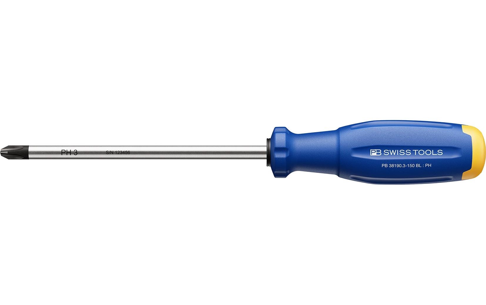 PB Swiss Tools SwissGrip Evo – Schraubenzieher-Set PH 3, 1-teilig, PB 38190.3-150 BL