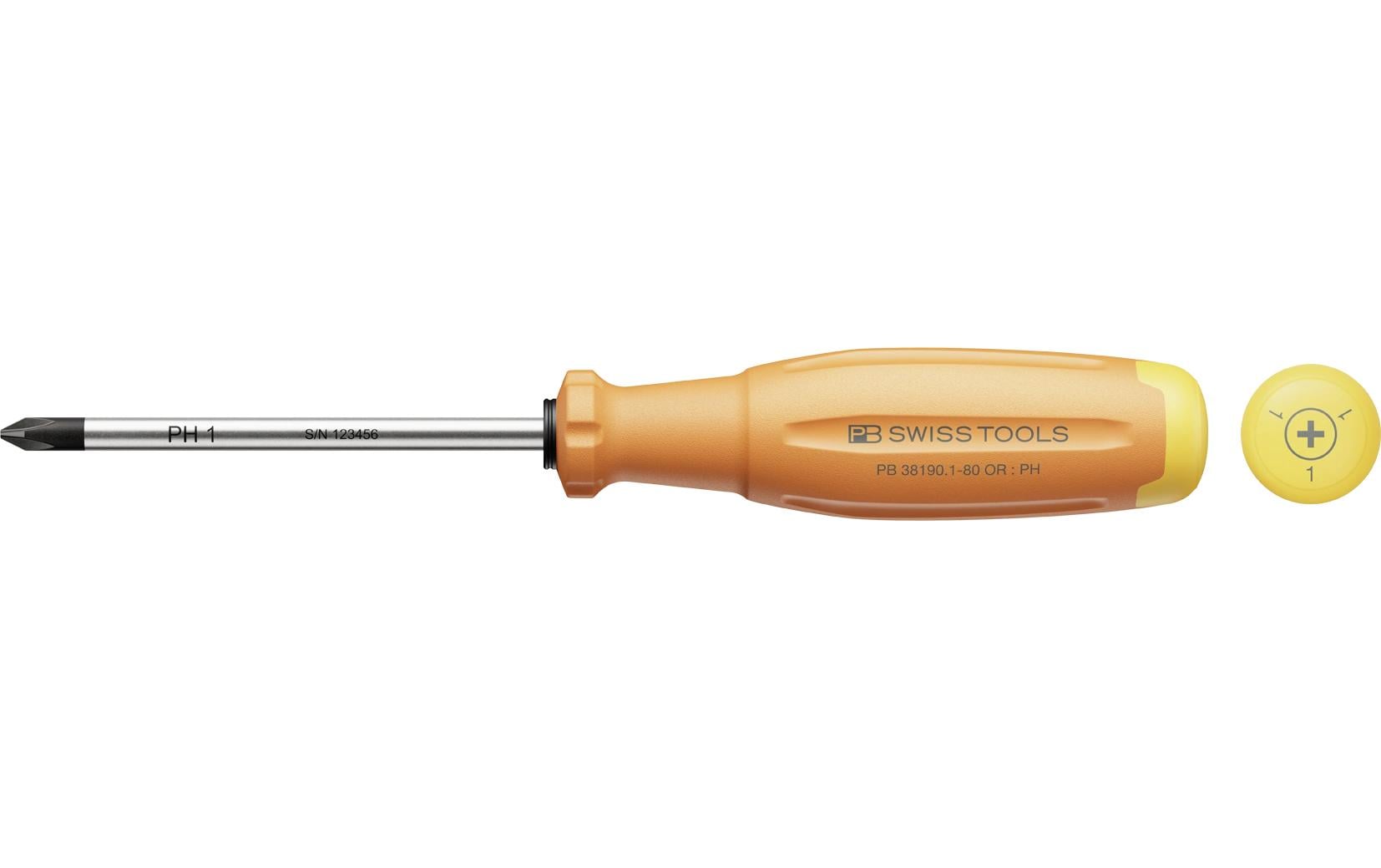 PB Swiss Tools SwissGrip Evo – Schraubenzieher-Set PH, 1-teilig – PB 38190.1-80 YG