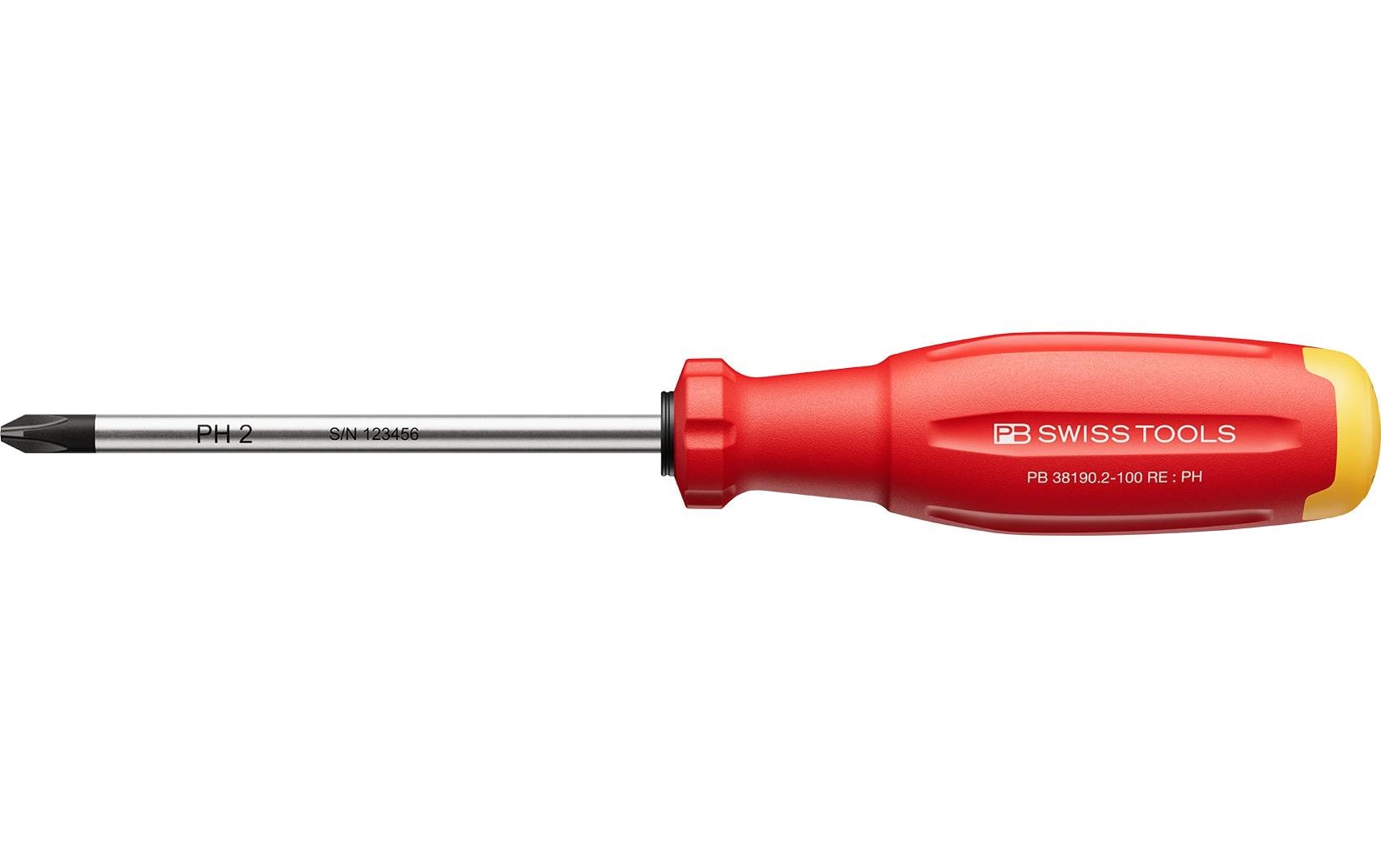 PB Swiss Tools SwissGrip Evo – Schraubenzieher-Set PH, 1-teilig, PB 38190.2-100 OR