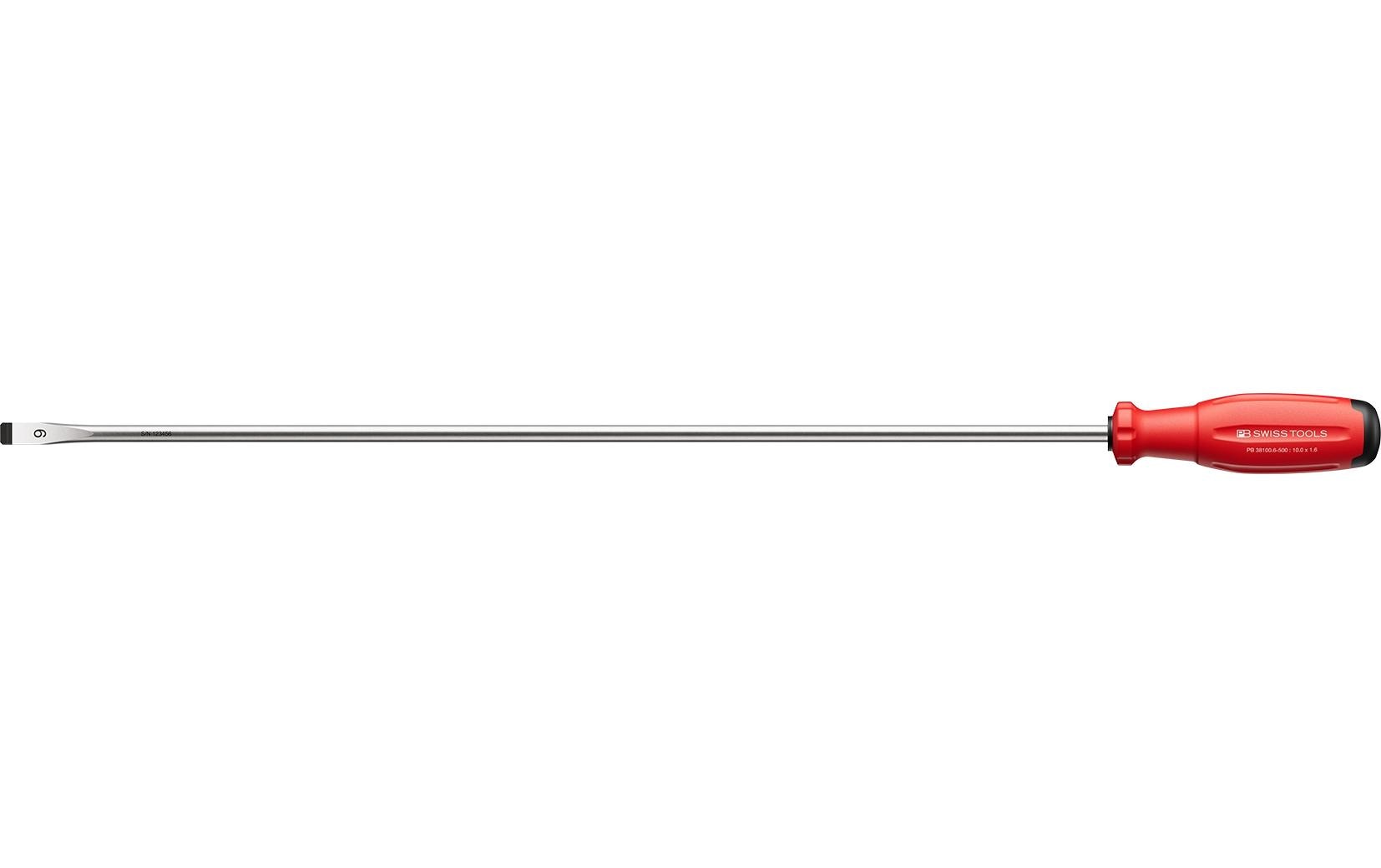 PB Swiss Tools SwissGrip Evo Schraubenzieher – Schlitz, Grösse 6 mm, Klingenlänge 620 mm – 1-teilig