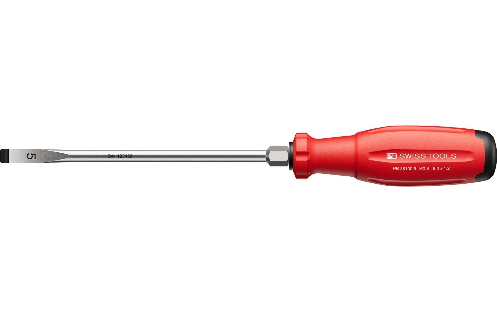 PB Swiss Tools SwissGrip Evo – Schlitz-Schraubenzieher-Set, SL 160 mm, 1-teilig – PB 38100.5-160 S