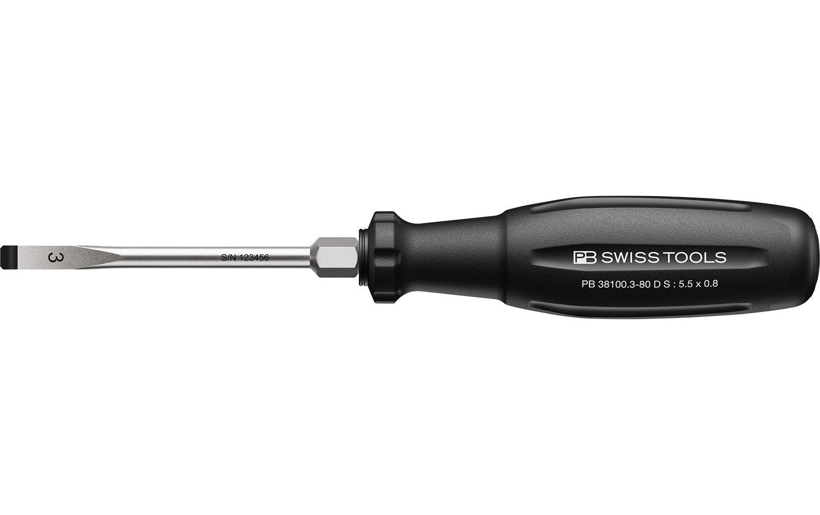 PB Swiss Tools SwissGrip Evo – Schlitz-Schraubenzieher-Set SL 3 – PB 38100.3-80 D S