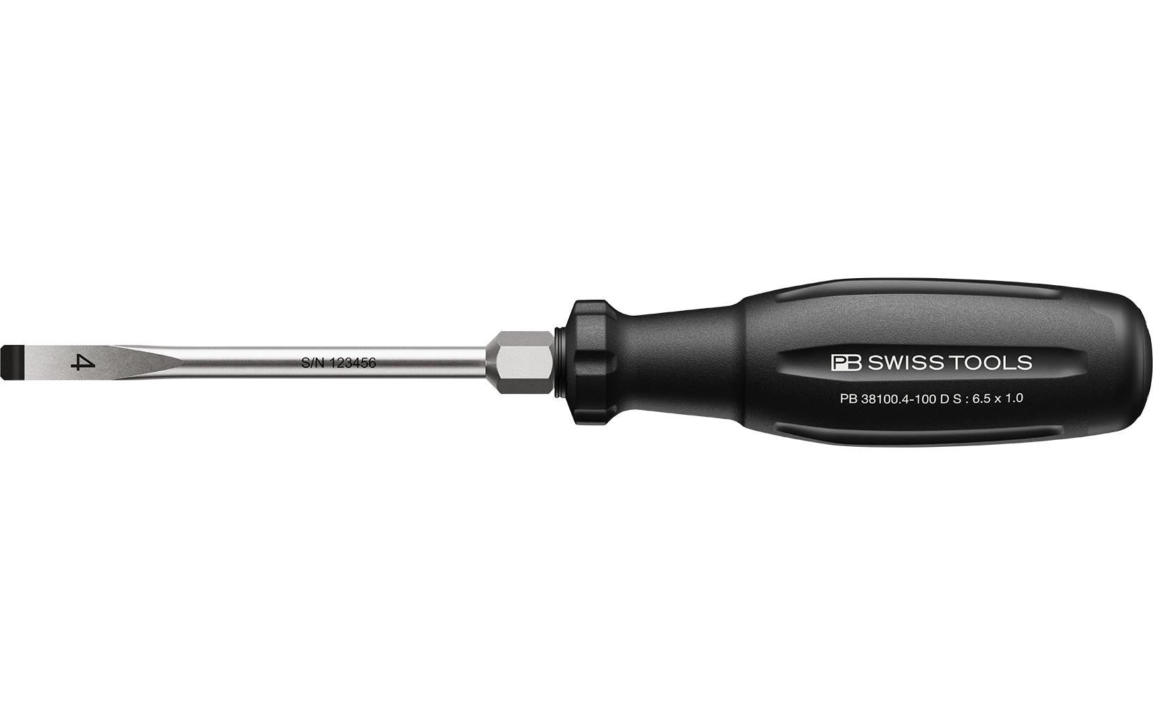 PB Swiss Tools SwissGrip Evo – Schlitz-Schraubenzieher-Set SL 4 mm, 1-teilig – PB 38100.4-100 D S