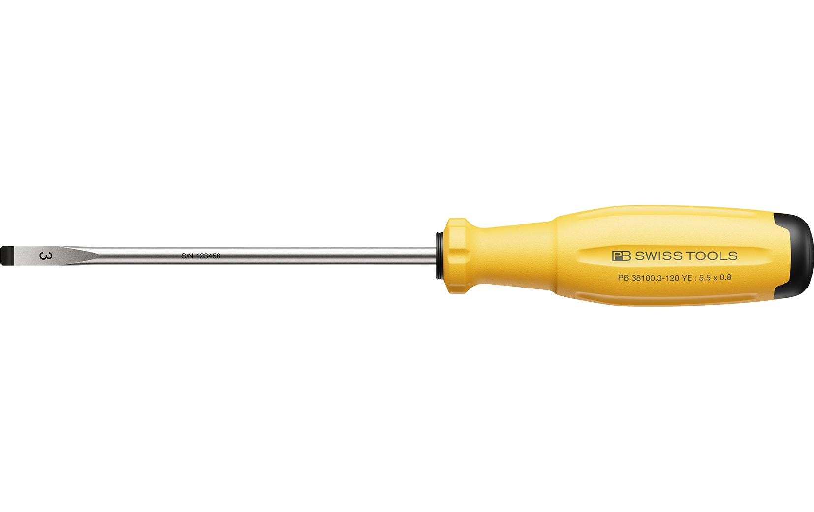 PB Swiss Tools Schraubenzieher-Set 3 mm, 1-teilig – PB 38100.3-120 YE