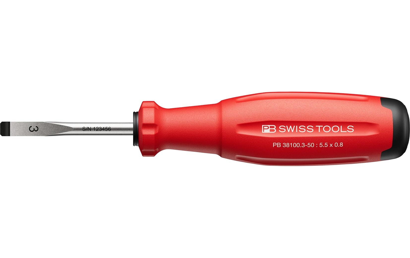 PB Swiss Tools SwissGrip Evo – Schlitzschraubenzieher 3 mm, 1-teilig – PB 38100.3-50