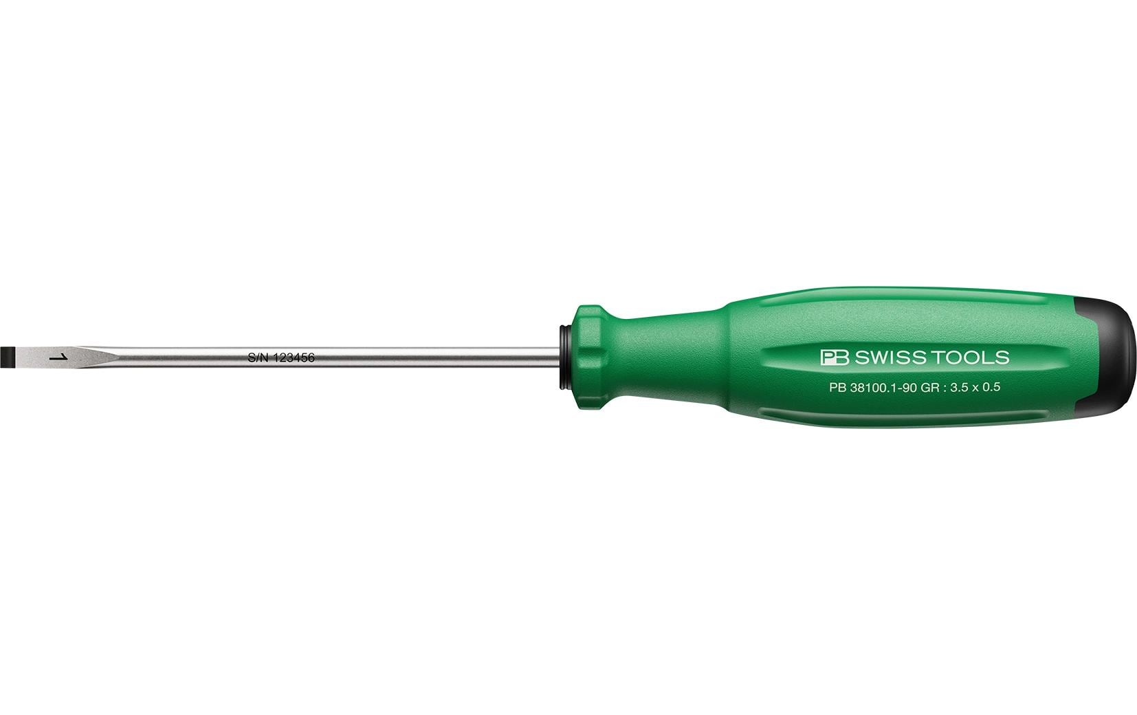 PB Swiss Tools SwissGrip Evo – Schlitz-Schraubenzieher-Set 3,5 mm, 1-teilig – PB 38100.1-90 GR