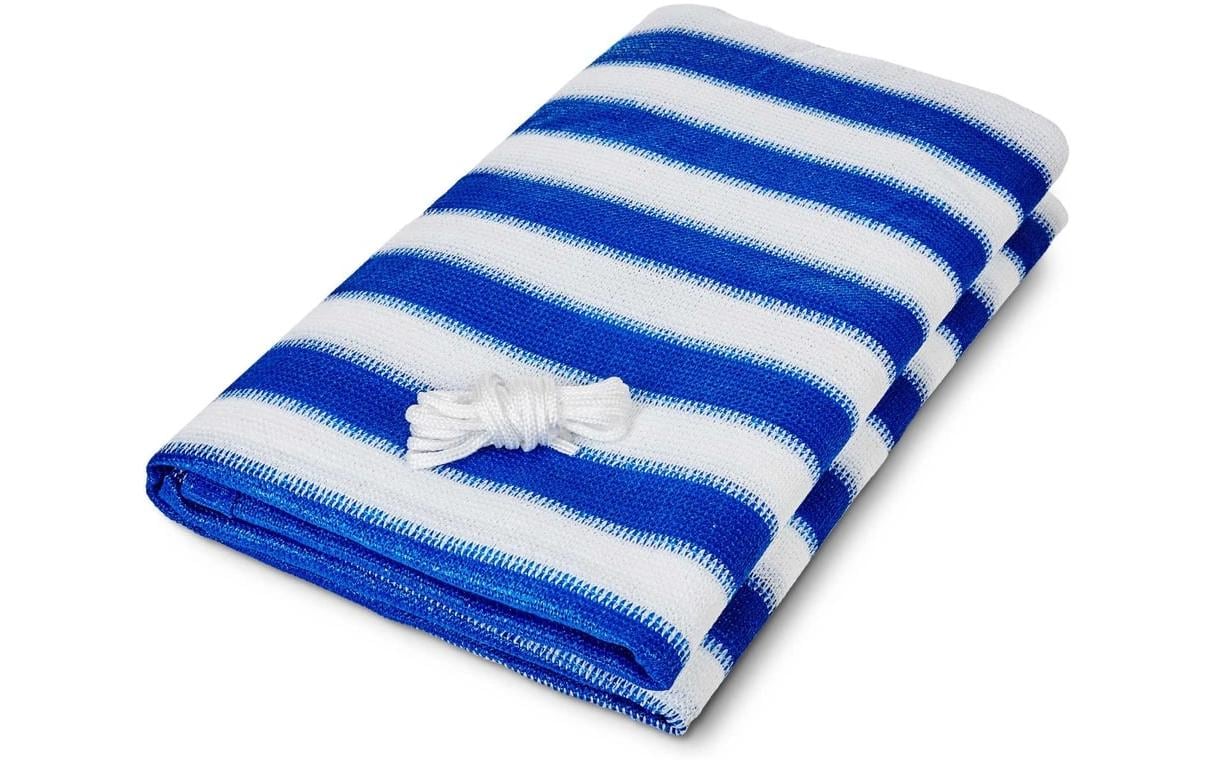 Lumaland Balkonsichtschutz 5000 × 900 mm – Blau – mit Ösen, Befestigungsmaterial