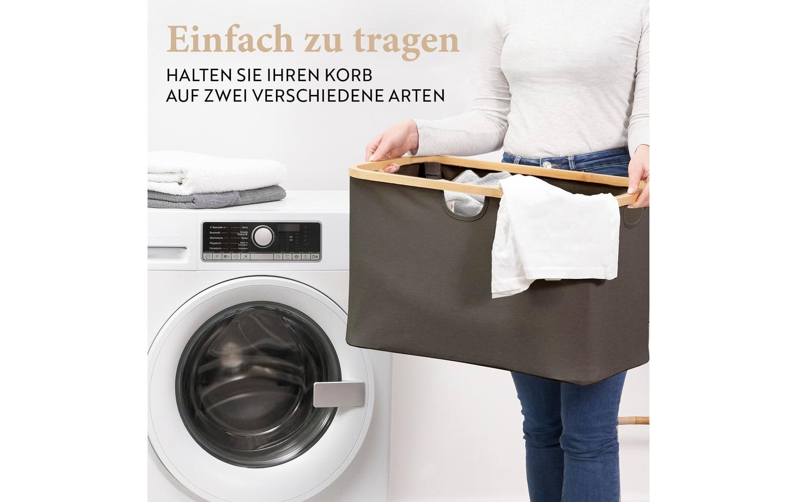 Hennez Regal mit 2 Tablare – Bambus/Polyester – Braun – 4 kg pro Tablar – 350 × 845 × 575 mm