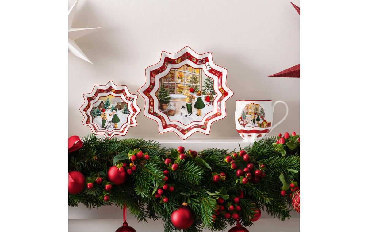 Villeroy & Boch Schale – 430 ml, Ø 25 cm, H 4,3 cm, Porzellan, Mehrfarbig