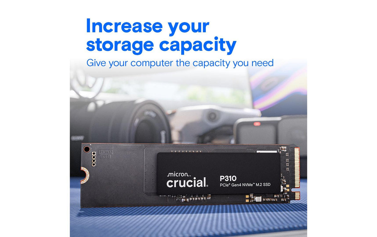 Crucial P310 500 GB M.2 2280 NVMe PCIe 4.0 ×4 – Lesen 6600 MB/s, Schreiben 3500 MB/s, 3D QLC