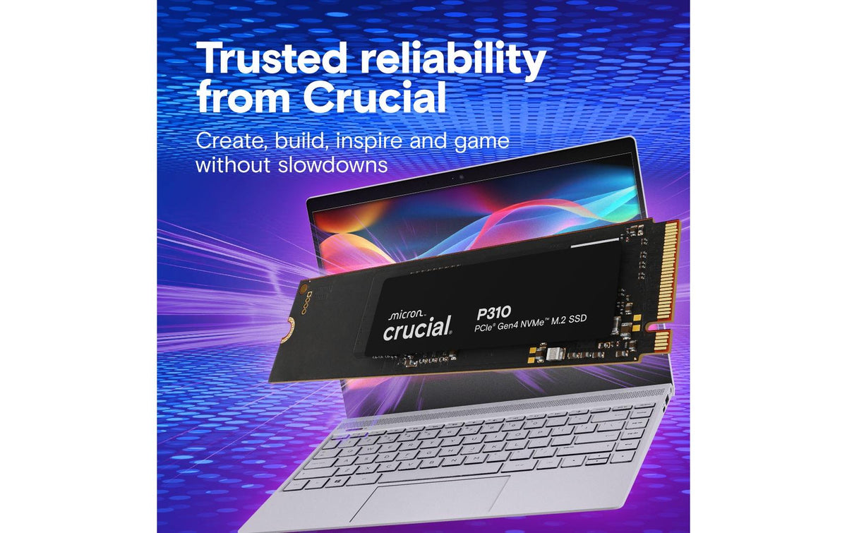 Crucial P310 500 GB M.2 2280 NVMe PCIe 4.0 ×4 – Lesen 6600 MB/s, Schreiben 3500 MB/s, 3D QLC