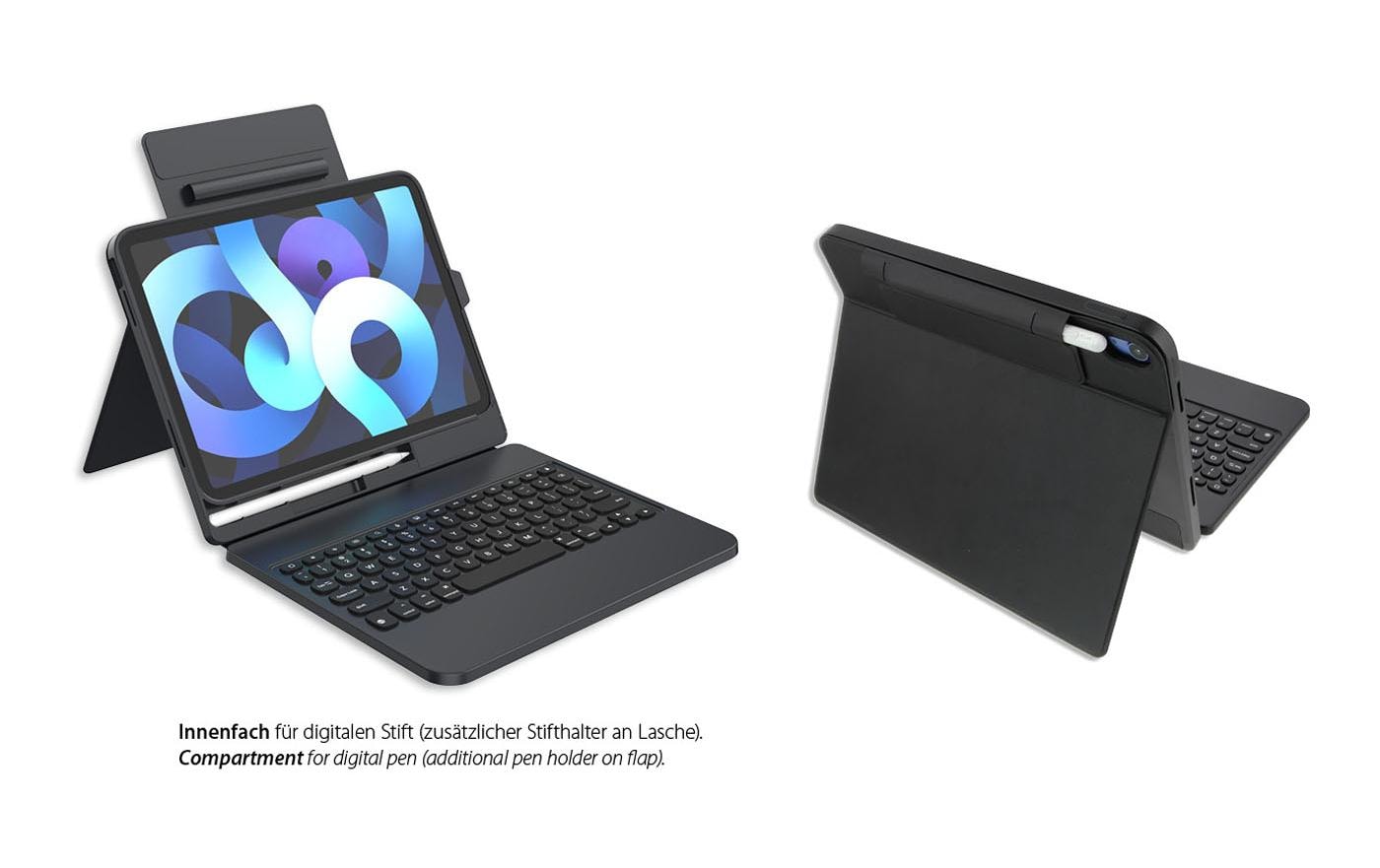Lmp Tastatur-Case für Apple iPad 11" (11. Gen.) – Kabelgebunden (USB-C), QWERTZ (CH) – Schwarz