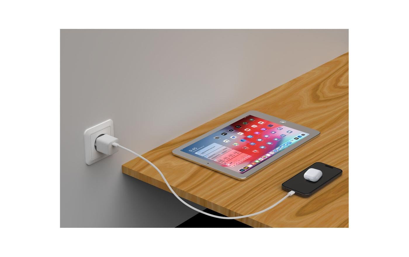 LMP 20 W USB-Ladegerät – USB-C×1 – PD, QC 3.0, GaN – Weiss – 10er Pack