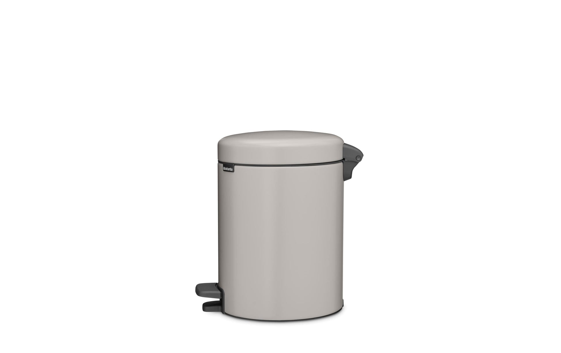 Brabantia NewIcon Treteimer – 5 l – Edelstahl, Rund – Hellgrau
