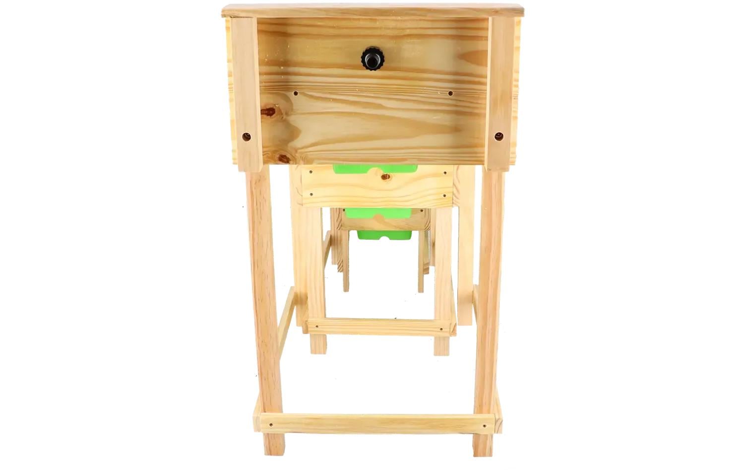Esschert Design Wassertisch – 152 × 70,5 × 38 cm – ab 3 Jahren – Holz, Kunststoff – beige/grün