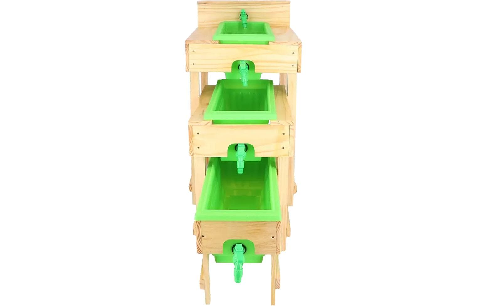 Esschert Design Wassertisch – 152 × 70,5 × 38 cm – ab 3 Jahren – Holz, Kunststoff – beige/grün