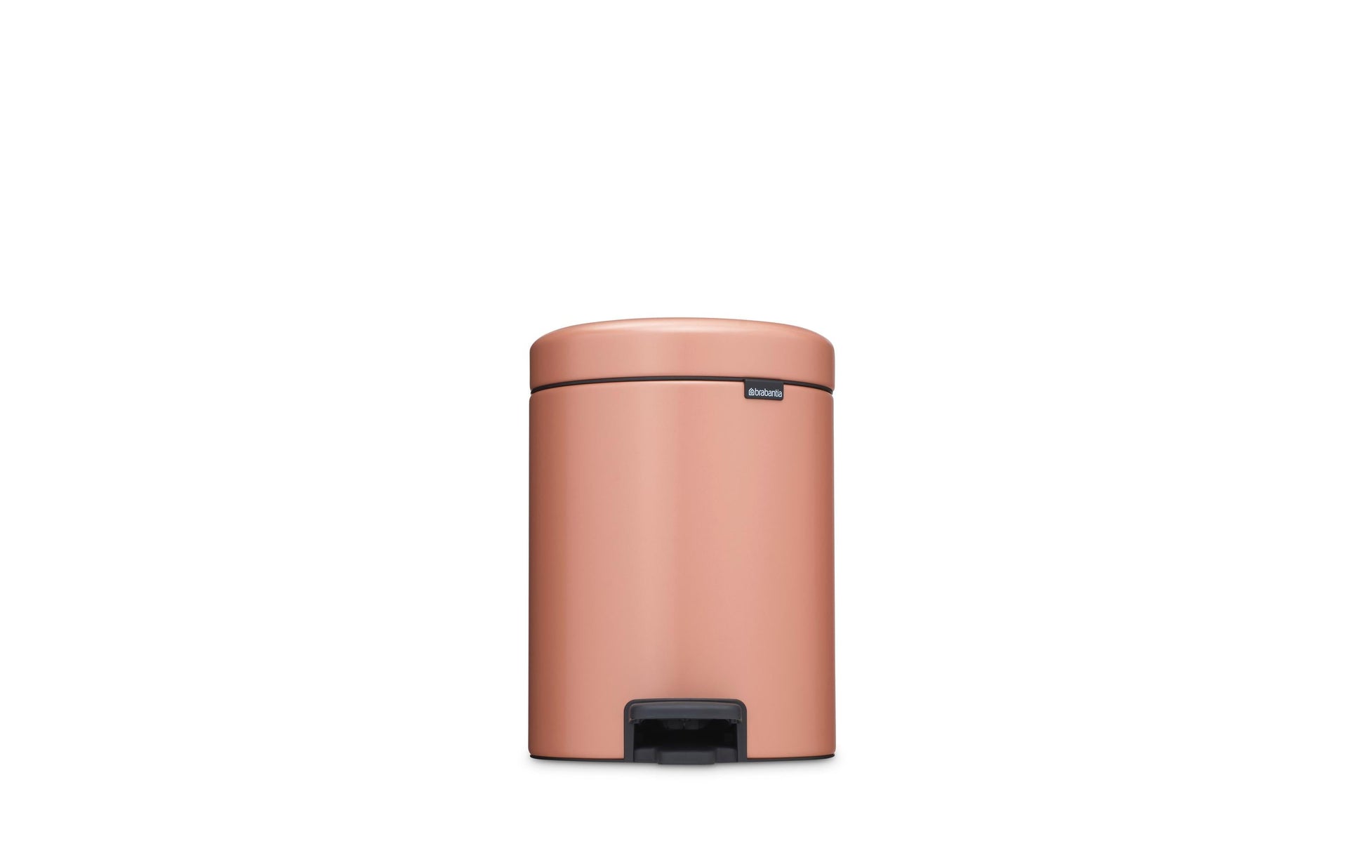 Brabantia NewIcon Treteimer – 5 l – Edelstahl, Rund – Rosa